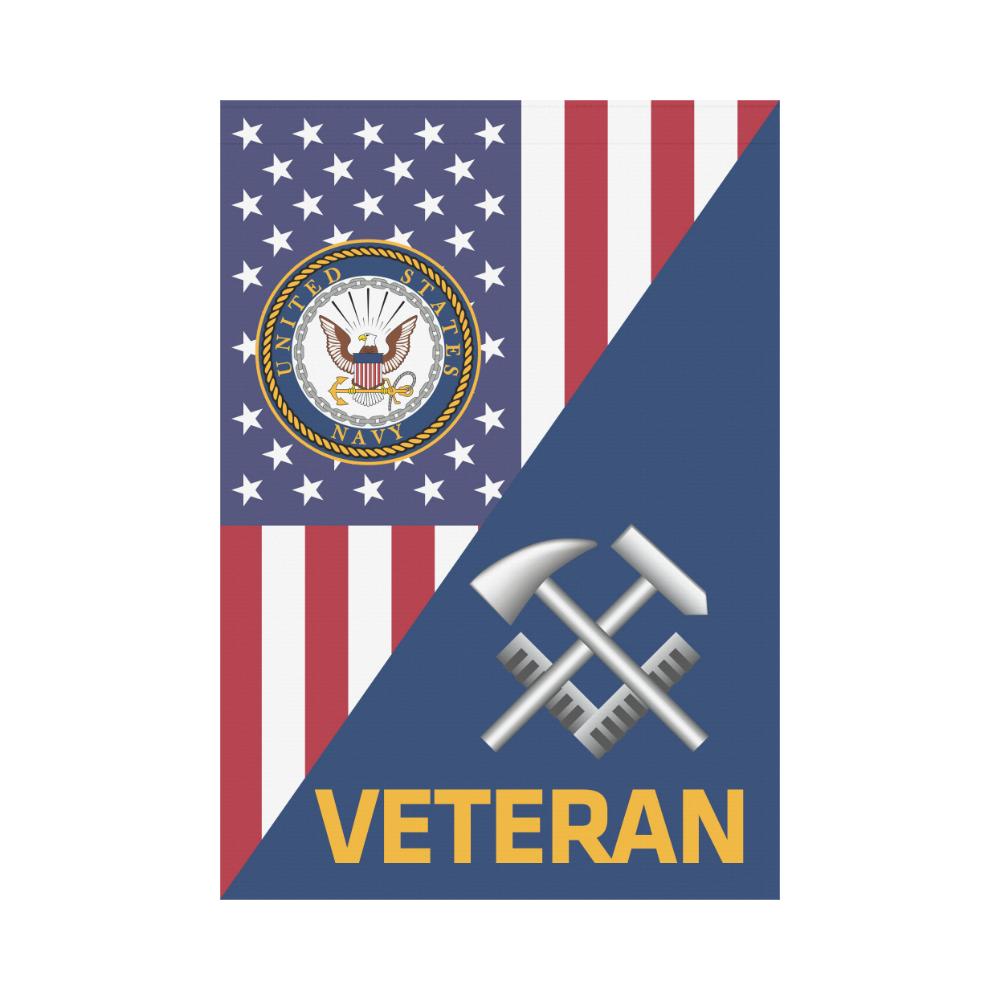 US Navy Hull Maintenance Technician Navy HT Veteran House Flag 28 inches x 40 inches Twin-Side Printing-HouseFlag-Navy-Rate-Veterans Nation