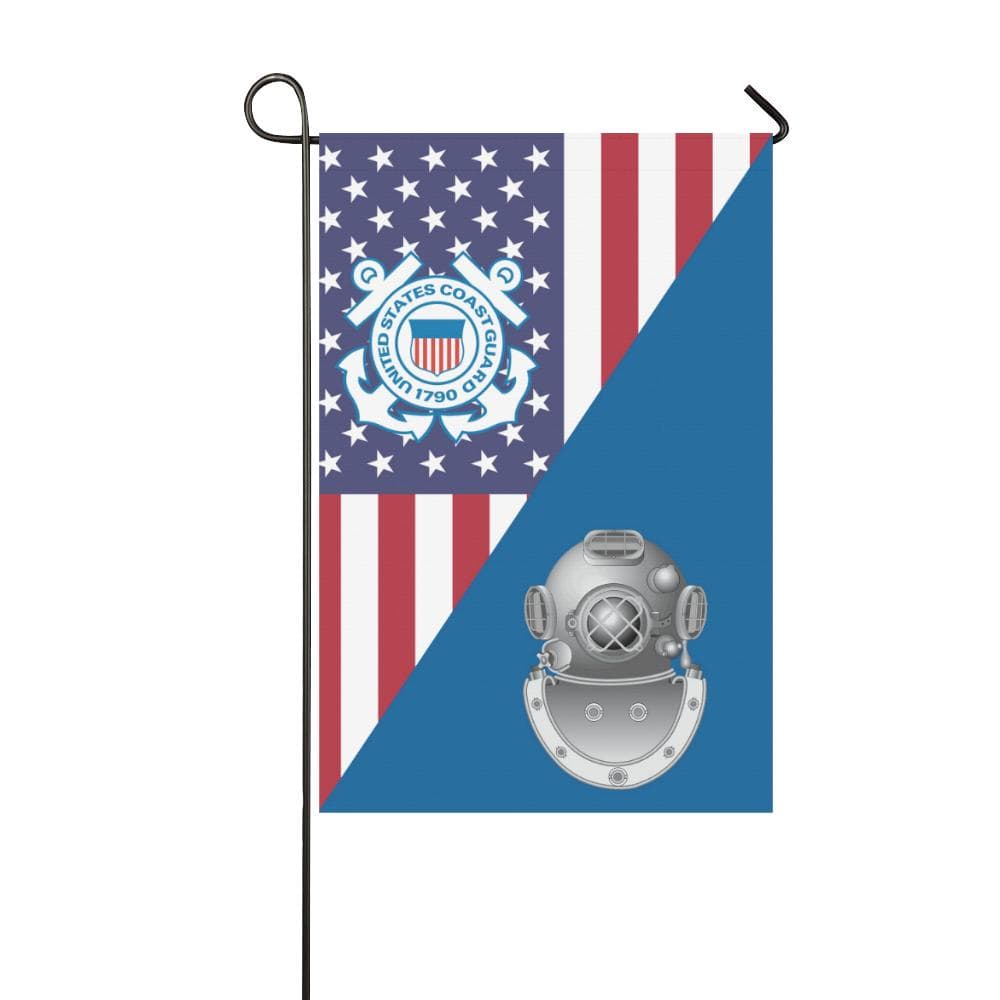 US Coast Guard Diver ND Garden Flag/Yard Flag 12 inches x 18 inches-GDFlag-USCG-Rate-Veterans Nation