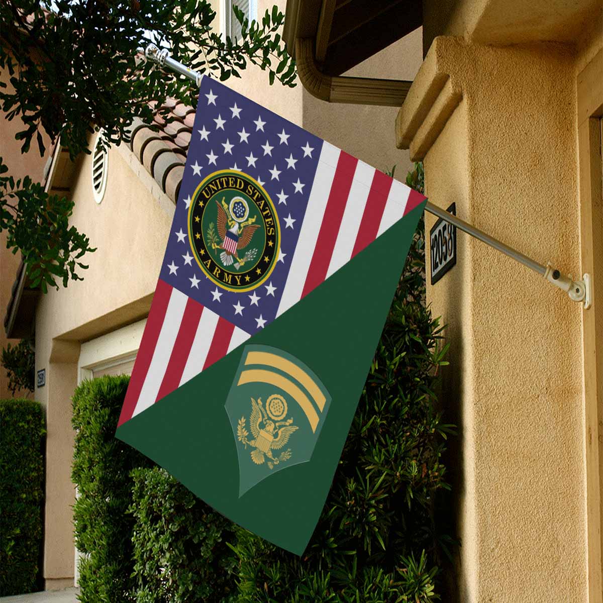 US Army E-6 SPC E6 SP6 Specialist 6 Specialist 1st Class House Flag 28 Inch x 40 Inch 2-Side Printing-HouseFlag-Army-Ranks-Veterans Nation