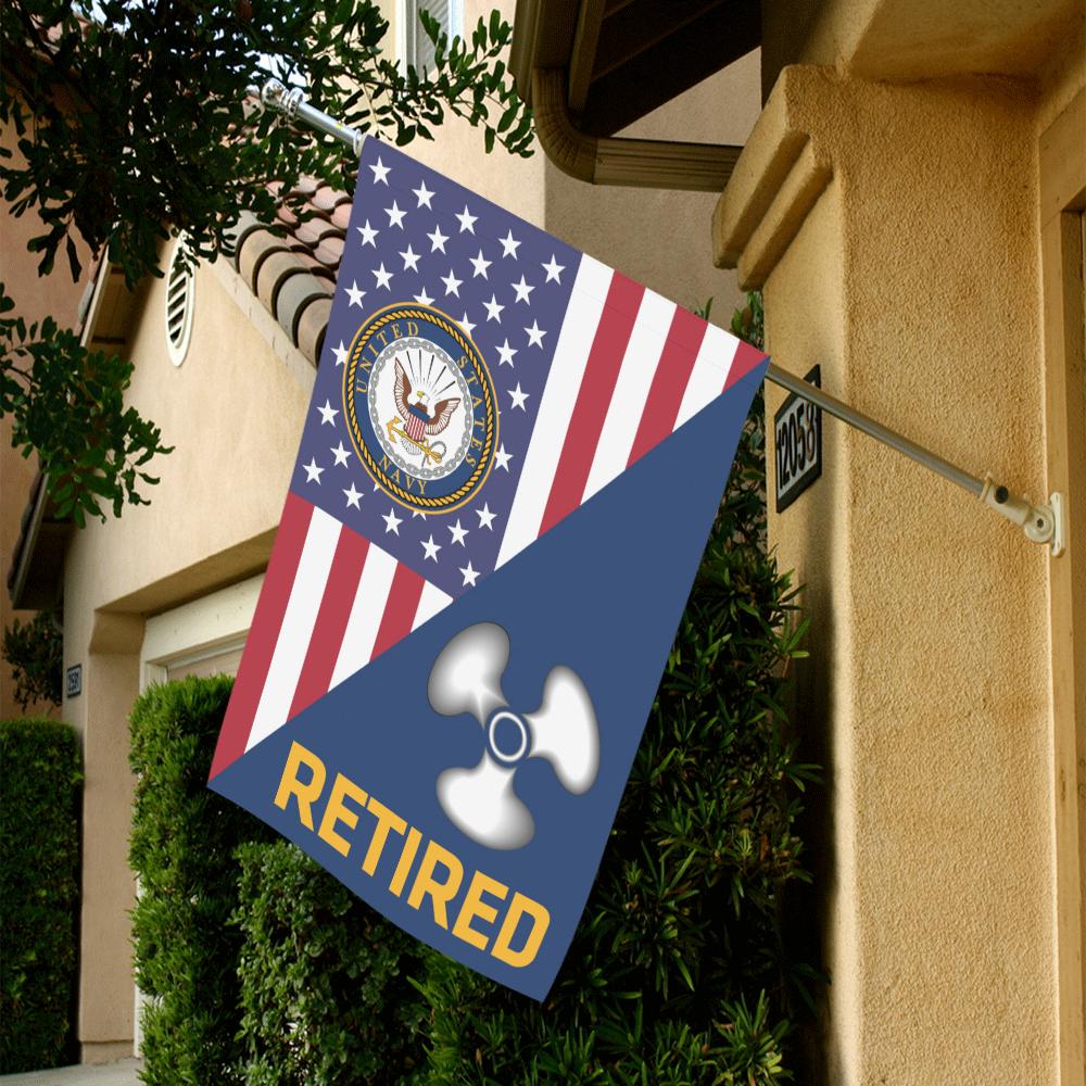 US Navy Machinist's Mate Navy MM Retired House Flag 28 inches x 40 inches-HouseFlag-Navy-Rate-Veterans Nation