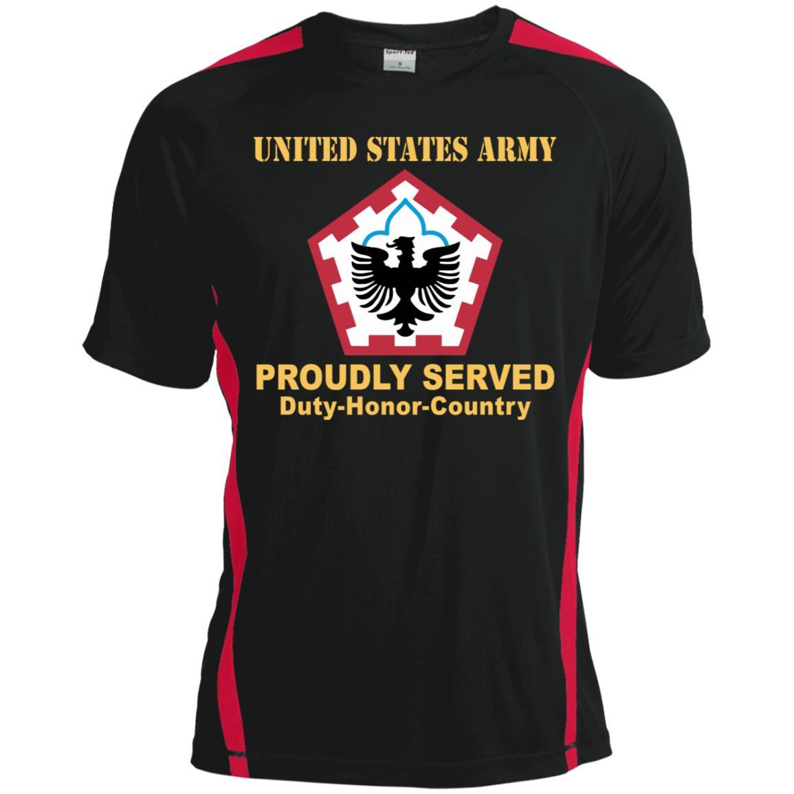 US ARMY 555TH ENGINEER BRIGADE- Proudly Served T-Shirt On Front For Men-TShirt-Army-Veterans Nation