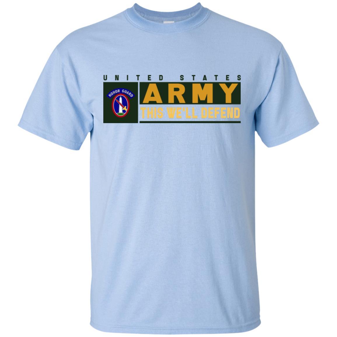 US Army 3RD INFANTRY REGIMENT, MILITARY DISTRICT OF WASHINGTON WITH HONOR GUARD TAB- This We'll Defend T-Shirt On Front For Men-TShirt-Army-Veterans Nation