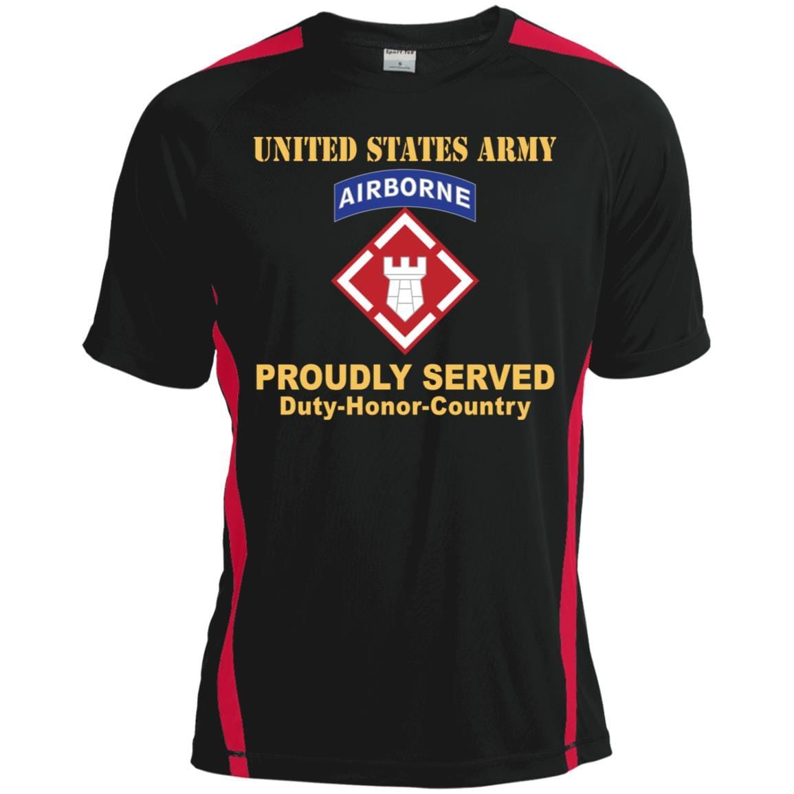 US ARMY 20TH ENGINEER BRIGADE- Proudly Served T-Shirt On Front For Men-TShirt-Army-Veterans Nation