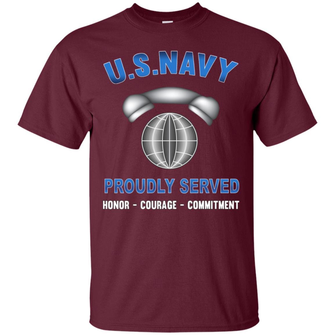 Navy Interior Communications Electrician Navy IC - Proudly Served T-Shirt For Men On Front-TShirt-Navy-Veterans Nation