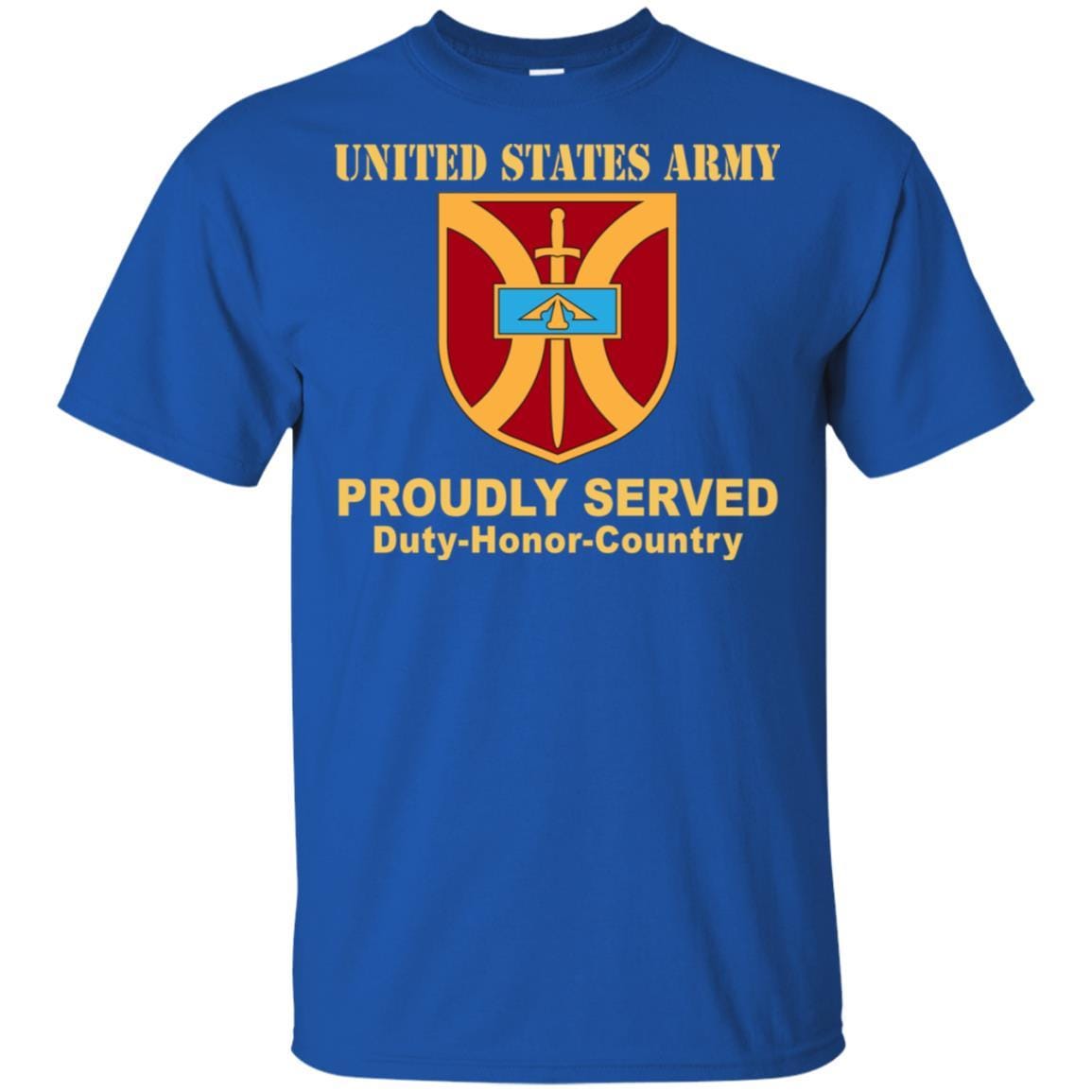 US ARMY 916 SUPPORT BRIGADE- Proudly Served T-Shirt On Front For Men-TShirt-Army-Veterans Nation