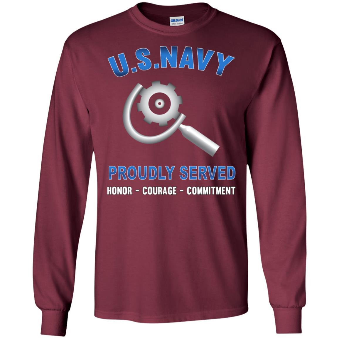U.S Navy Machinery repairman Navy MR - Proudly Served T-Shirt For Men On Front-TShirt-Navy-Veterans Nation