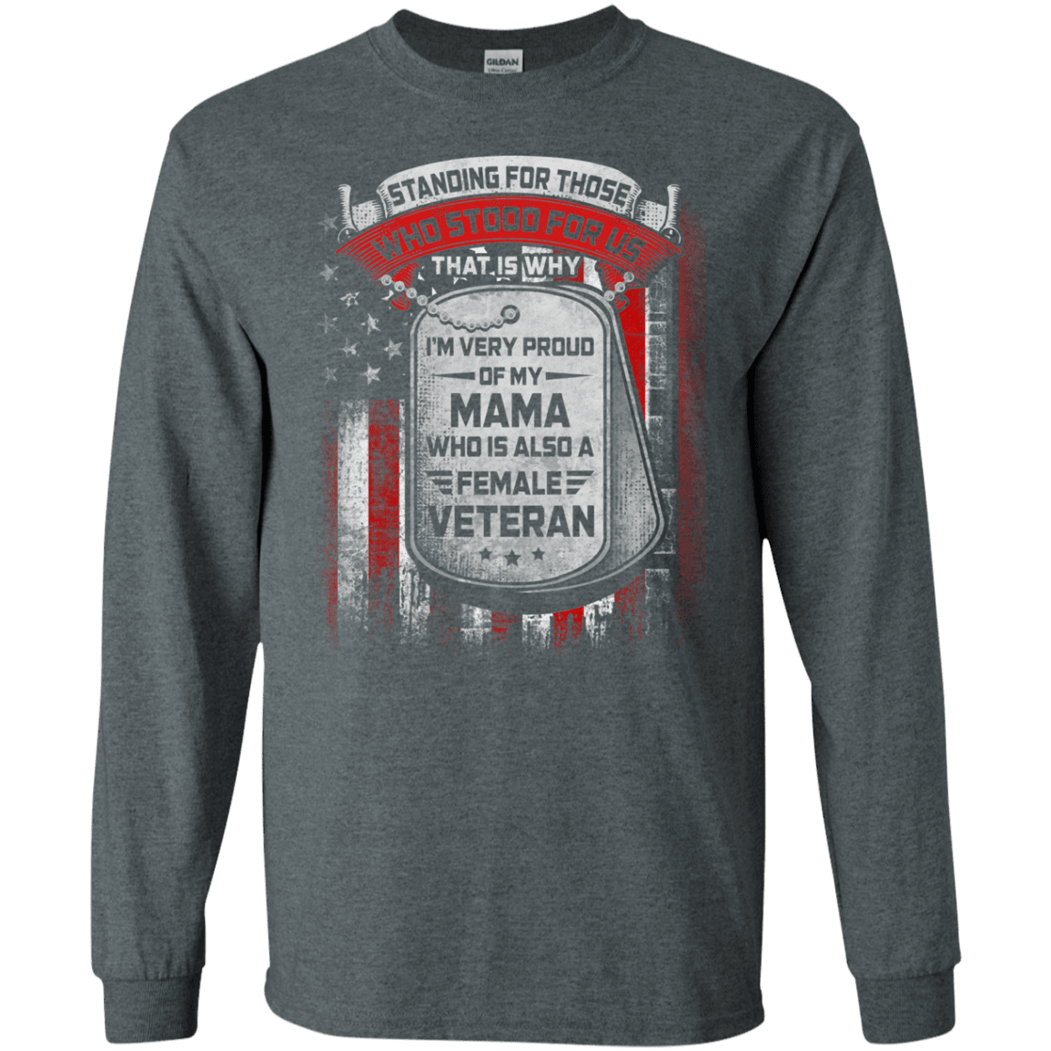Military T-Shirt "Standing For Those Who Stood For Us" Front-TShirt-General-Veterans Nation