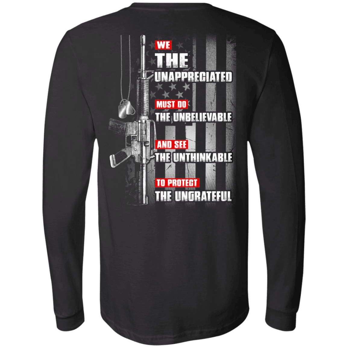 Military T-Shirt "UNAPPRECIATED VETERAN" - Men Back-TShirt-General-Veterans Nation