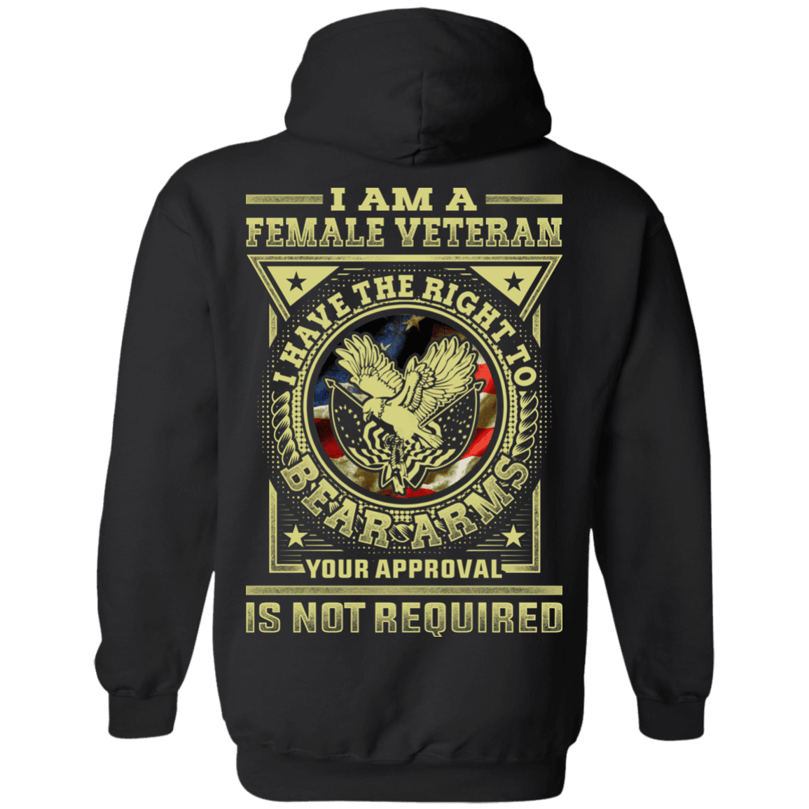 Military T-Shirt "Female Veteran Have the Right To Bear Arms Back"-TShirt-General-Veterans Nation
