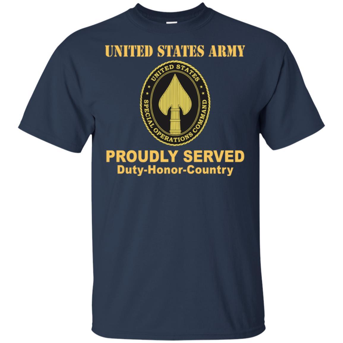 US ARMY USA ELEMENT SPECIAL OPERATIONS COMMAND- Proudly Served T-Shirt On Front For Men-TShirt-Army-Veterans Nation
