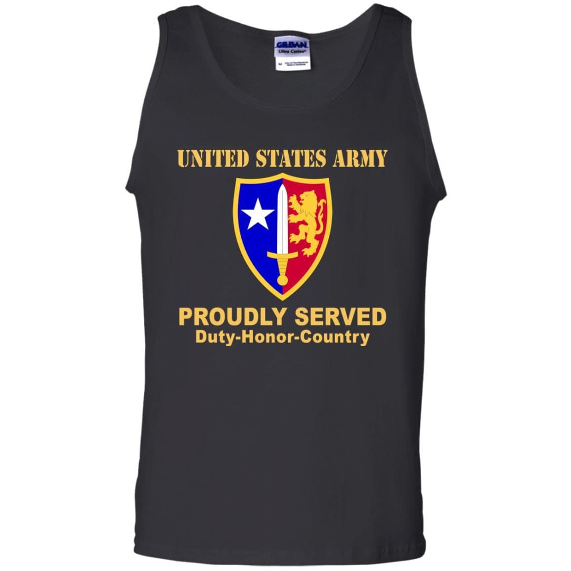 US ARMY USA NORTH ATLANTIC TREATY ORGANIZATION (NATO)- Proudly Served T-Shirt On Front For Men-TShirt-Army-Veterans Nation
