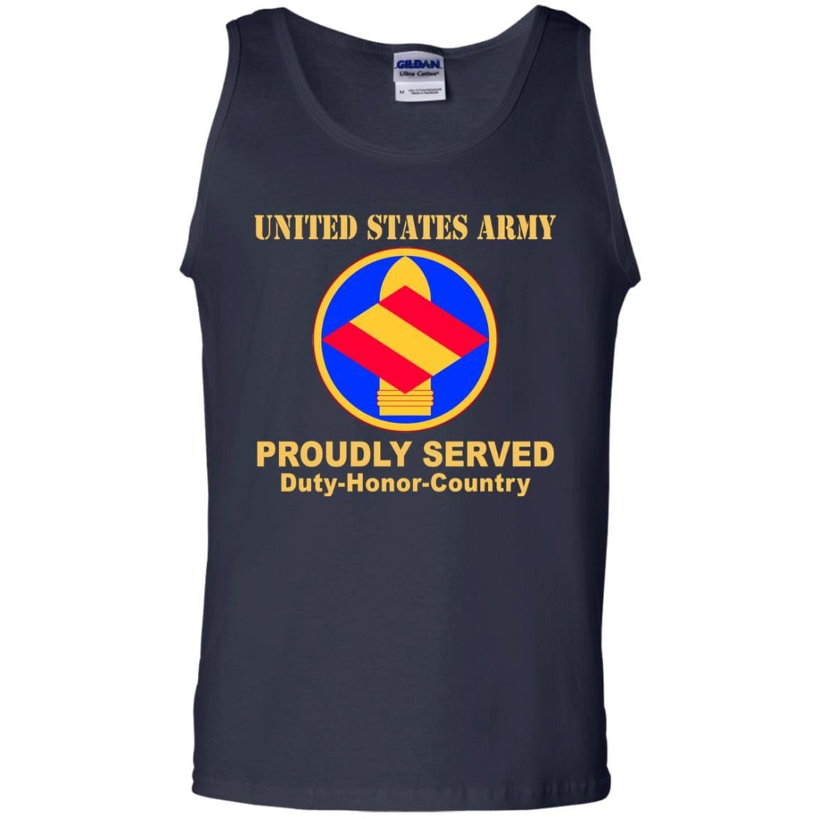 US ARMY 142 FIRES BRIGADE - Proudly Served T-Shirt On Front For Men-TShirt-Army-Veterans Nation