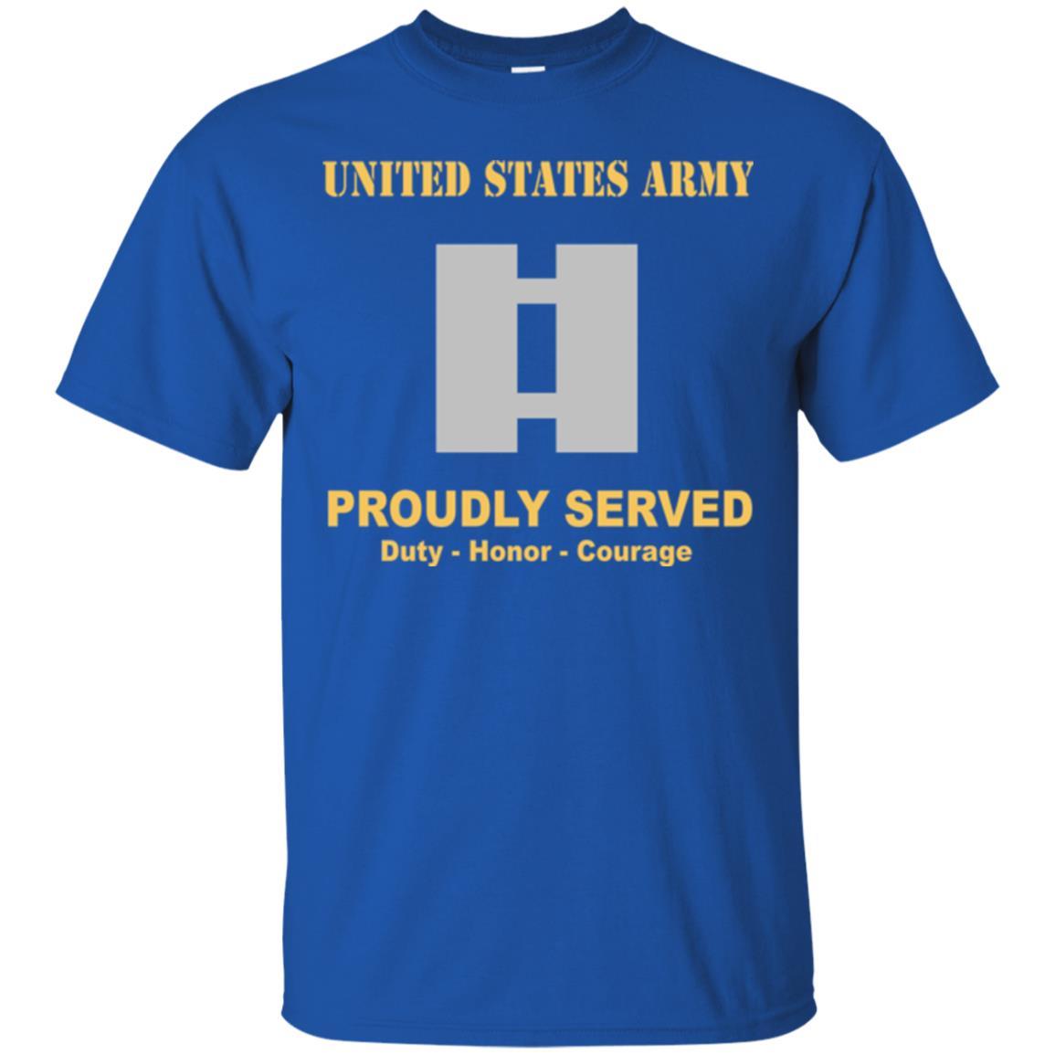 US Army O-3 Captain O3 CPT Commissioned Officer Ranks Men Front Shirt US Army Rank-TShirt-Army-Veterans Nation