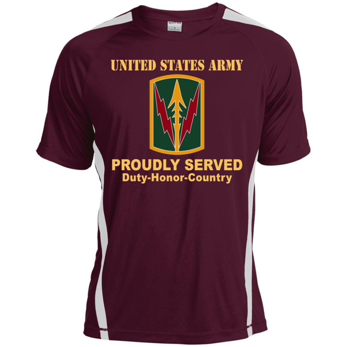 US ARMY CSIB MILITARY POLICE BRIGADE-HAWAII- Proudly Served T-Shirt On Front For Men-TShirt-Army-Veterans Nation