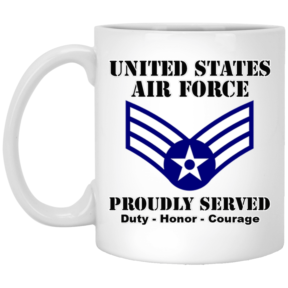 US Air Force E-4 Senior Airman SrA E4 Enlisted Airman Ranks White Coff