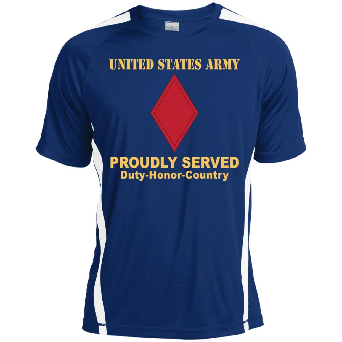 US ARMY 5TH INFANTRY DIVISION- Proudly Served T-Shirt On Front For Men-TShirt-Army-Veterans Nation