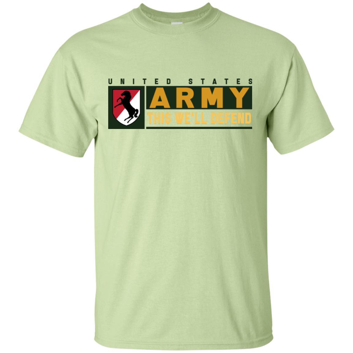 US Army 11TH ARMORED CAVALRY REGIMENT- This We'll Defend T-Shirt On Front For Men-TShirt-Army-Veterans Nation