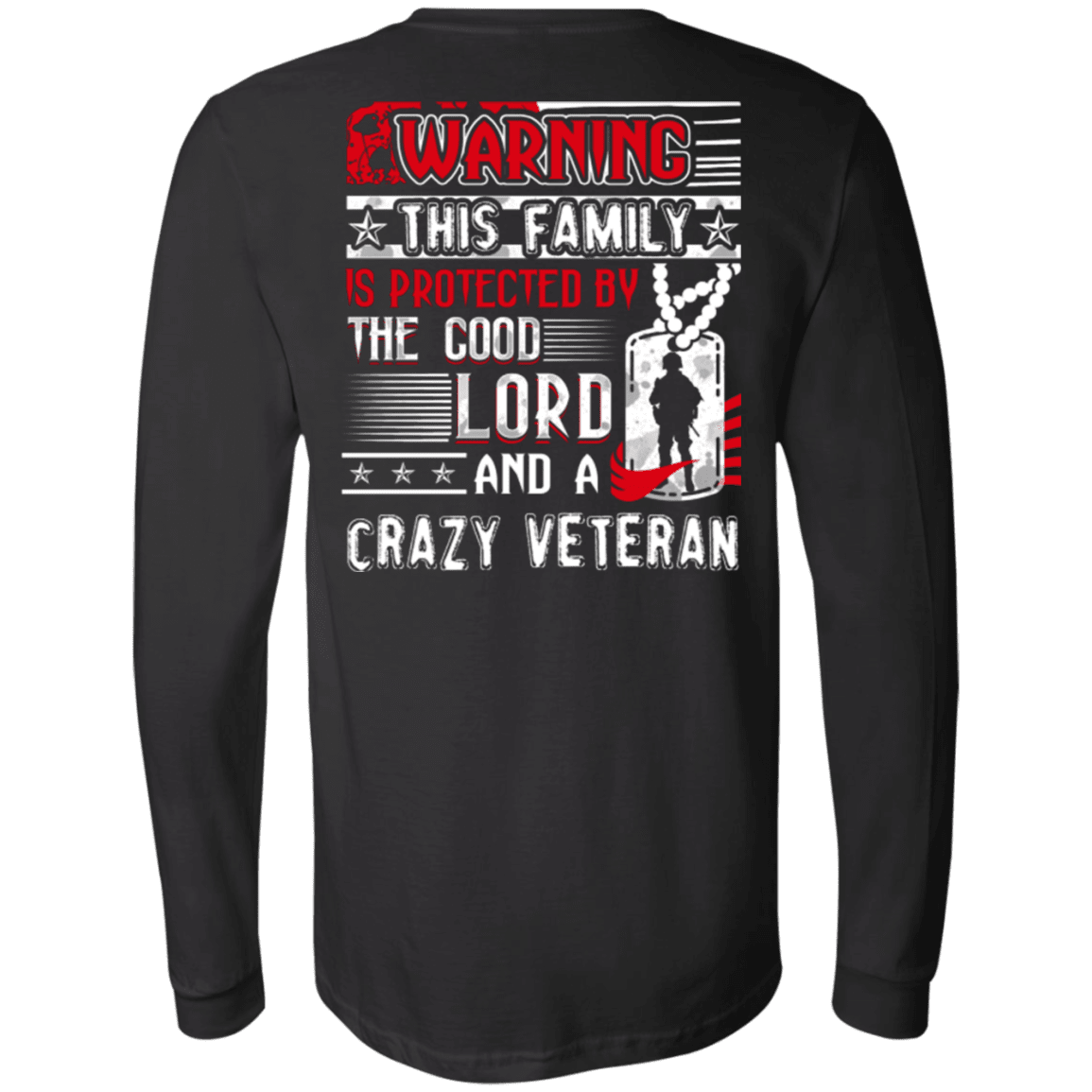 Military T-Shirt "The Good Lord And A Crazy Veteran"-TShirt-General-Veterans Nation