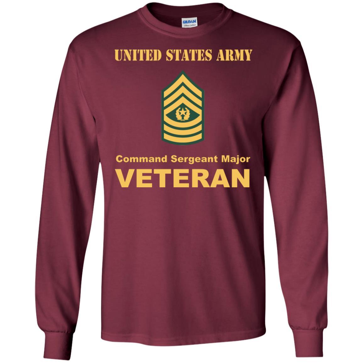 US Army E-9 Command Sergeant Major E9 CSM Noncommissioned Officer Veteran Men T Shirt On Front-TShirt-Army-Veterans Nation