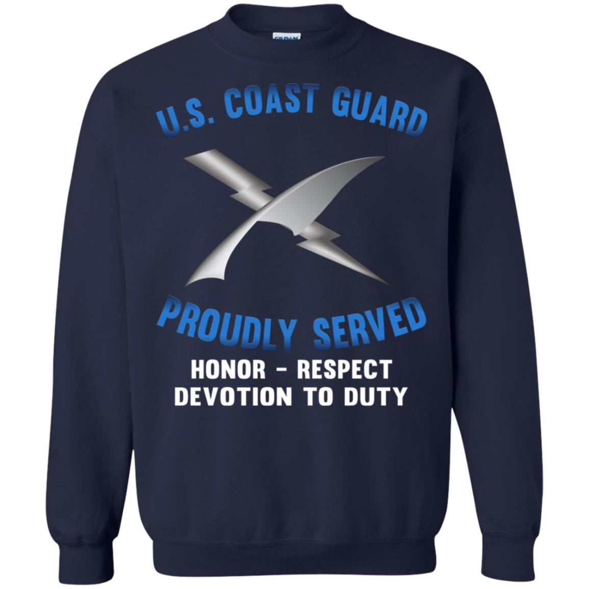 US Coast Guard Intelligence Specialist IS Logo Proudly Served T-Shirt For Men On Front-TShirt-USCG-Veterans Nation