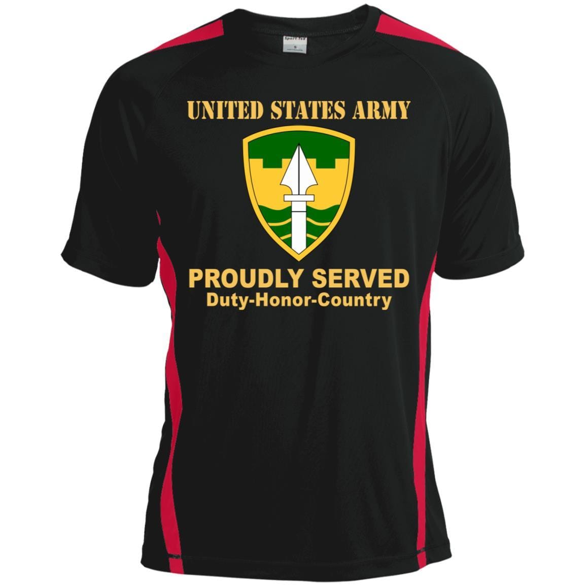 US ARMY 43 MILITARY POLICE BRIGADE- Proudly Served T-Shirt On Front For Men-TShirt-Army-Veterans Nation