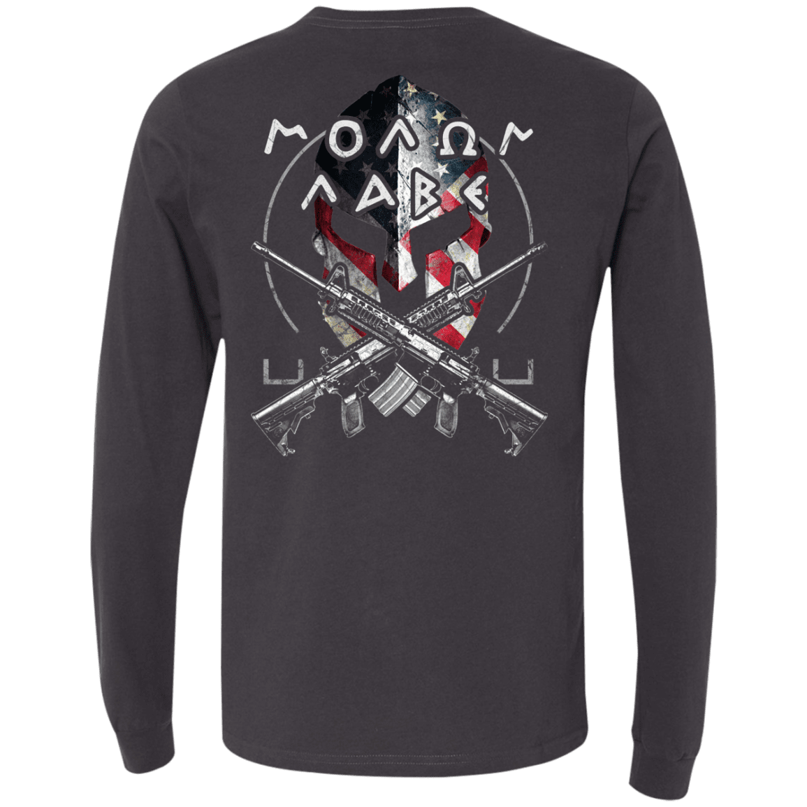 Military T-Shirt "Veteran - Molon Labe - Come And Take Them" - Men Back-TShirt-General-Veterans Nation