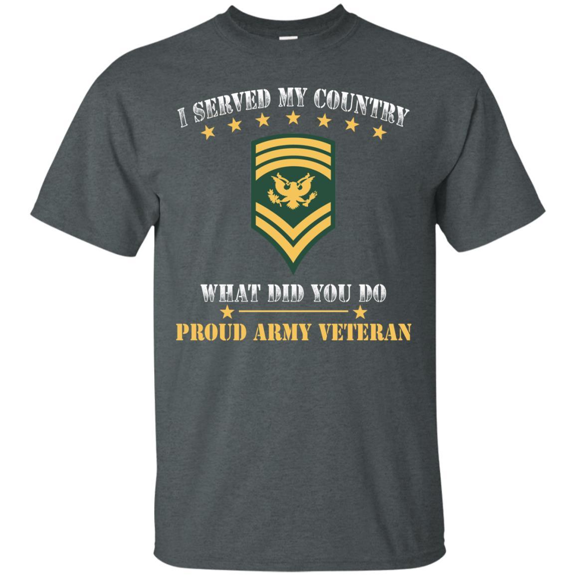 US Army E-9 SPC E9 Specialist Ranks Men Front T Shirt - Proud US Army Veteran-TShirt-Army-Veterans Nation