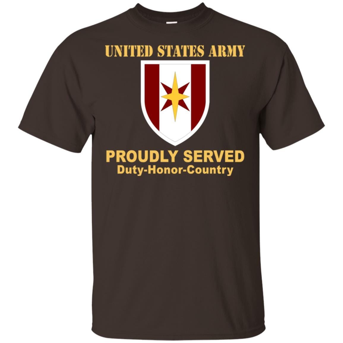 US ARMY 44 MEDICAL BRIGADE- Proudly Served T-Shirt On Front For Men-TShirt-Army-Veterans Nation