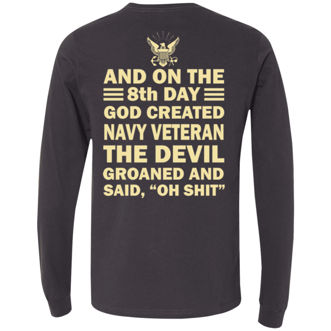 Military T-Shirt "God Created Navy Veteran"-TShirt-General-Veterans Nation