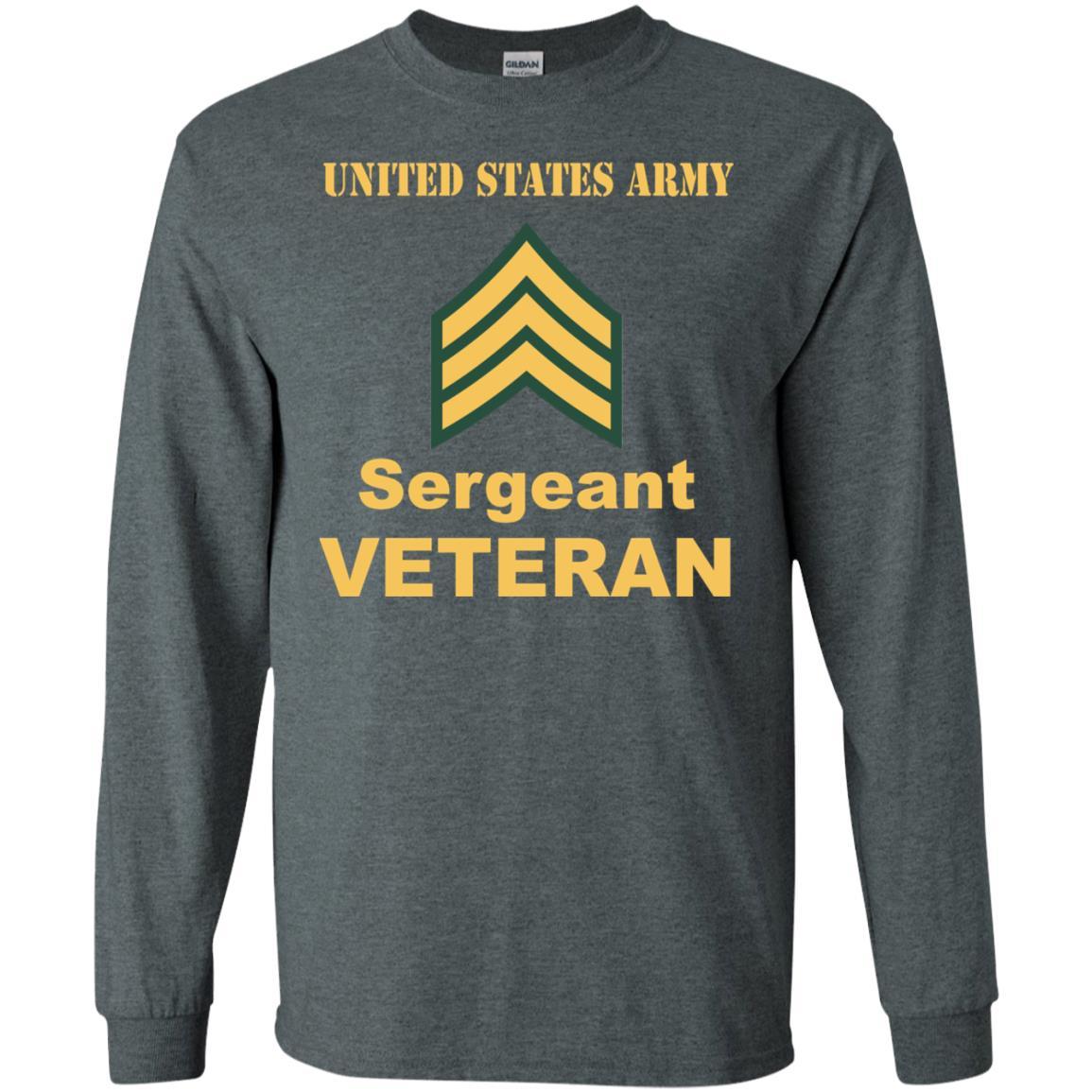 US Army E-5 Sergeant E5 SGT Noncommissioned Officer Veteran Men T Shirt On Front-TShirt-Army-Veterans Nation