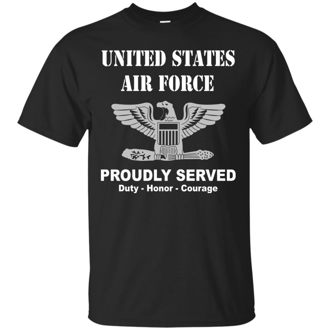 US Air Force O-6 Colonel Col O6 Field Officer Ranks Men Front T Shirt For Air Force-TShirt-USAF-Veterans Nation