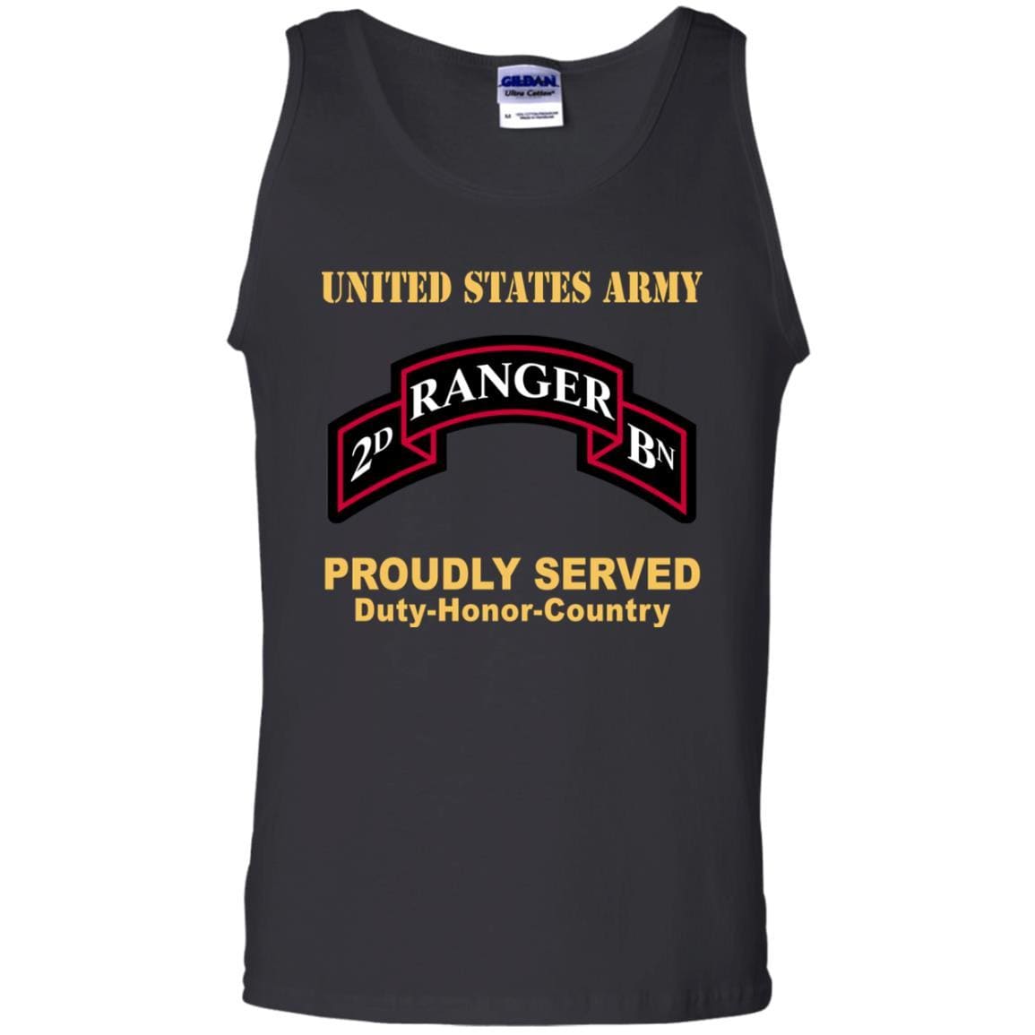 US ARMY 75TH RANGER REGIMENT 2ND BATTALION - Proudly Served T-Shirt On Front For Men-TShirt-Army-Veterans Nation
