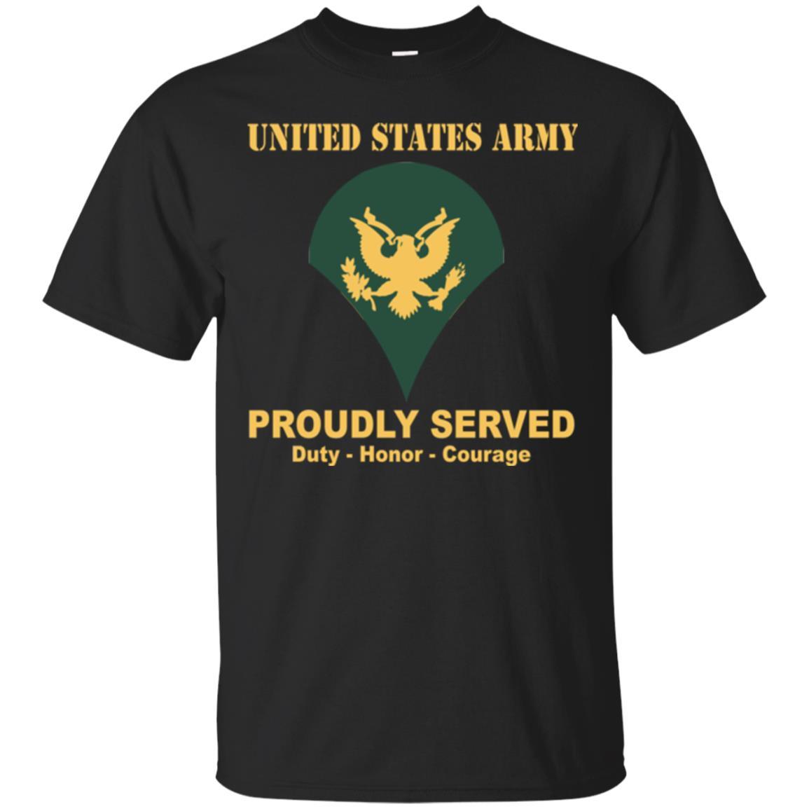 US Army E-4 SPC E4 Specialist Ranks Men Front Shirt US Army Rank-TShirt-Army-Veterans Nation