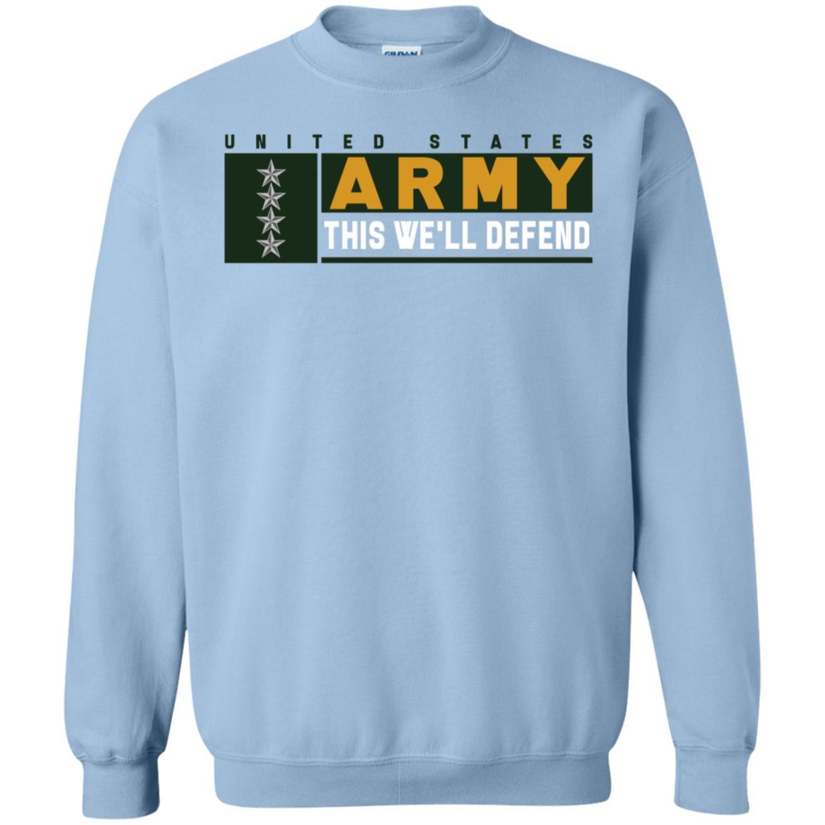 US Army O-10 This We Will Defend Long Sleeve - Pullover Hoodie-TShirt-Army-Veterans Nation