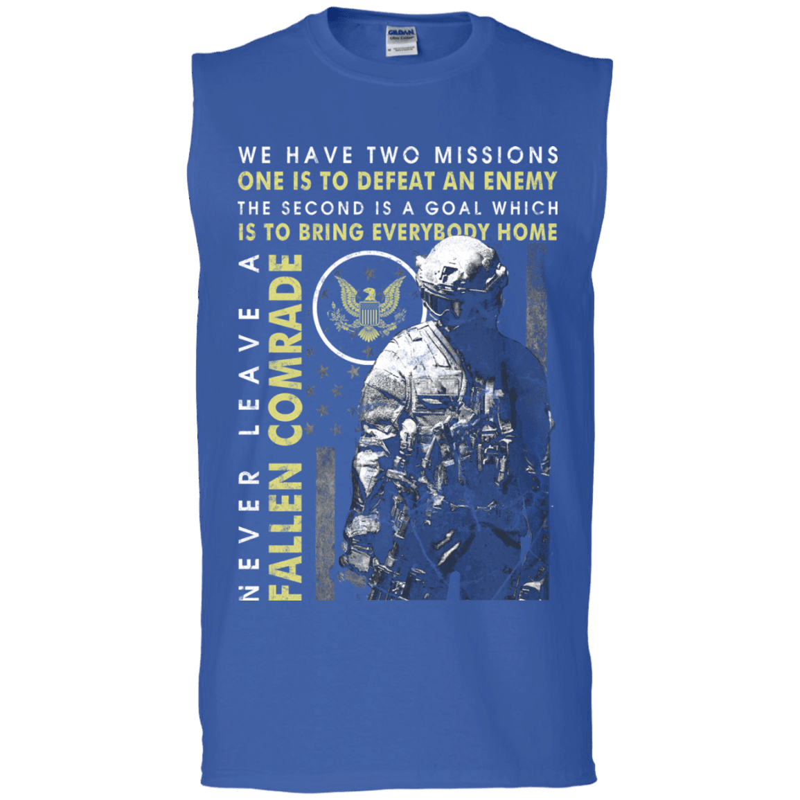 Never Leave A Fallen Comrade Army Men Front T Shirts-TShirt-Army-Veterans Nation