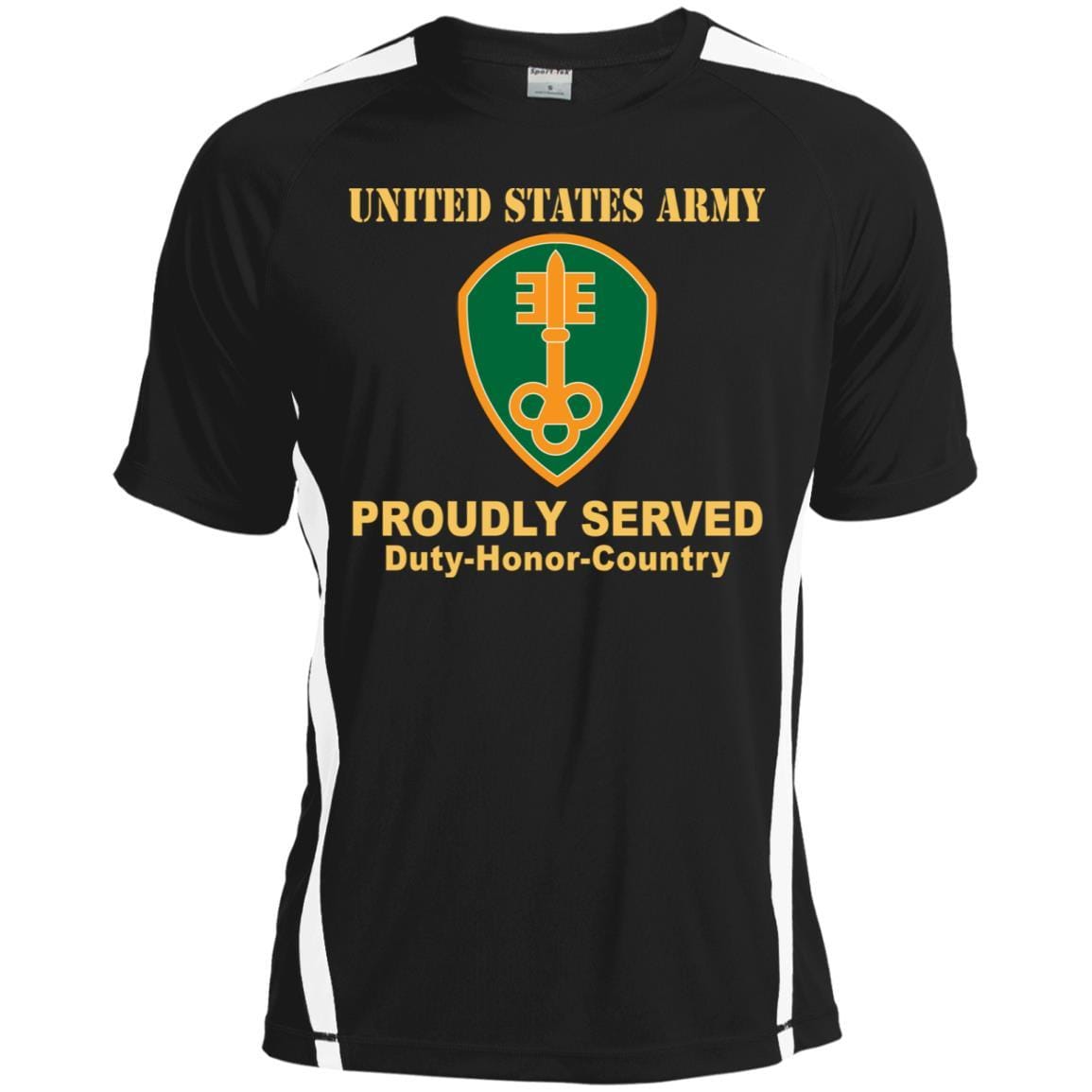 US ARMY 300 MILITARY POLICE BRIGADE- Proudly Served T-Shirt On Front For Men-TShirt-Army-Veterans Nation