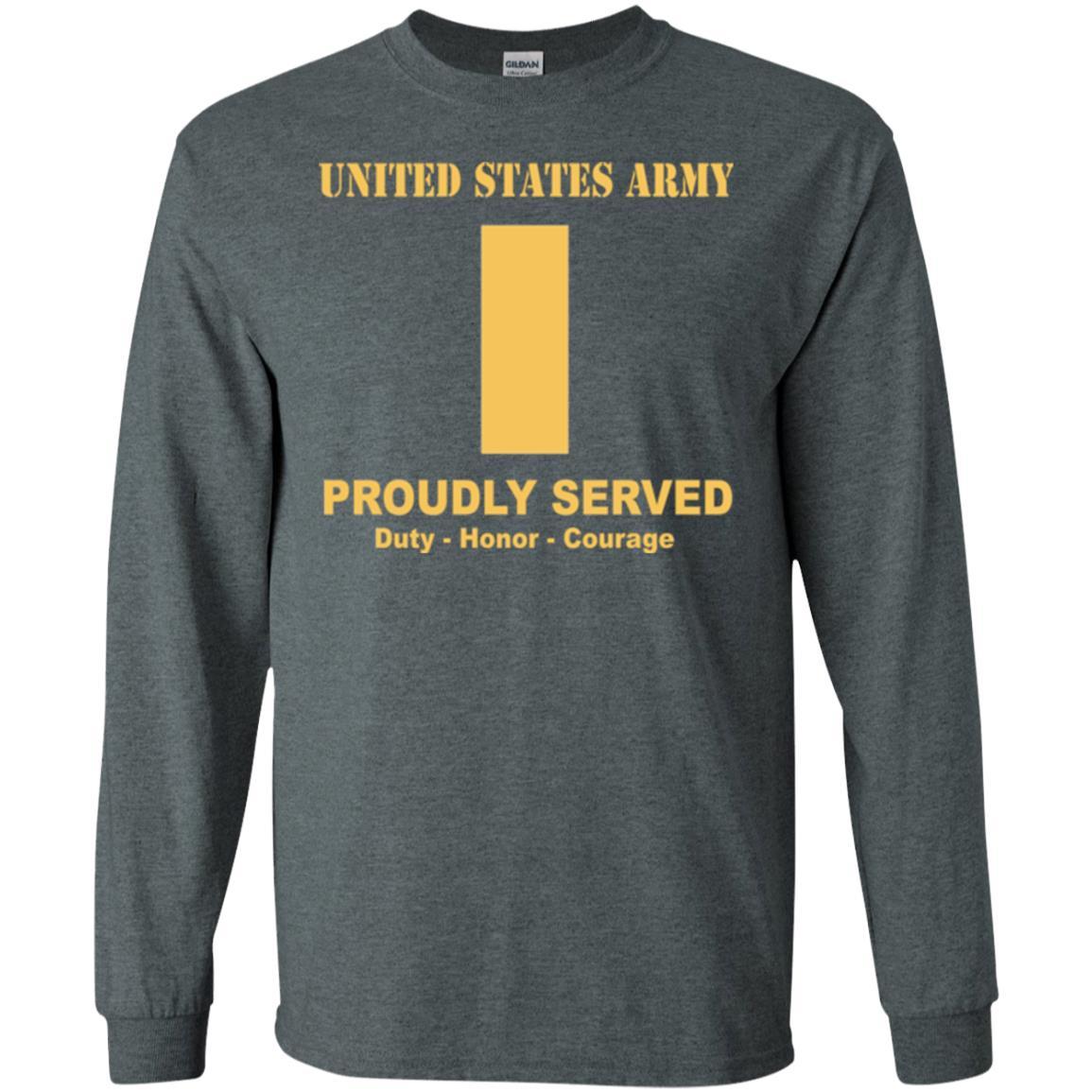 US Army O-1 Second Lieutenant O1 2LT Commissioned Officer Ranks Men Front Shirt US Army Rank-TShirt-Army-Veterans Nation