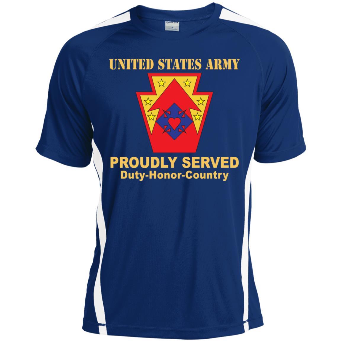 US ARMY 213 SUPPORT GROUP- Proudly Served T-Shirt On Front For Men-TShirt-Army-Veterans Nation