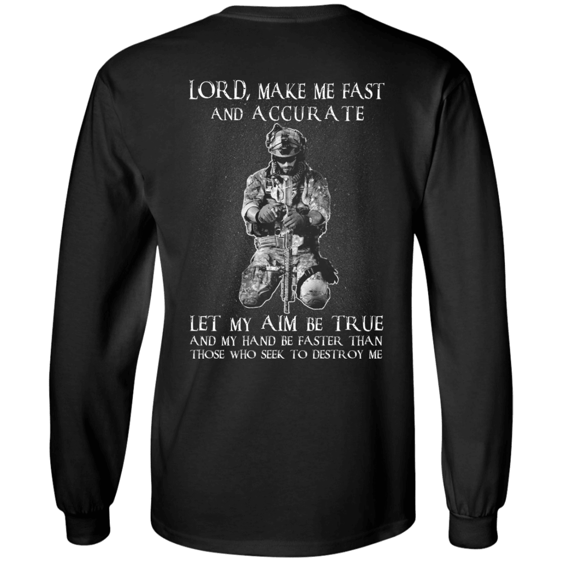 Military T-Shirt "Veteran - Lord Make Me Fast And Accurate"-TShirt-General-Veterans Nation