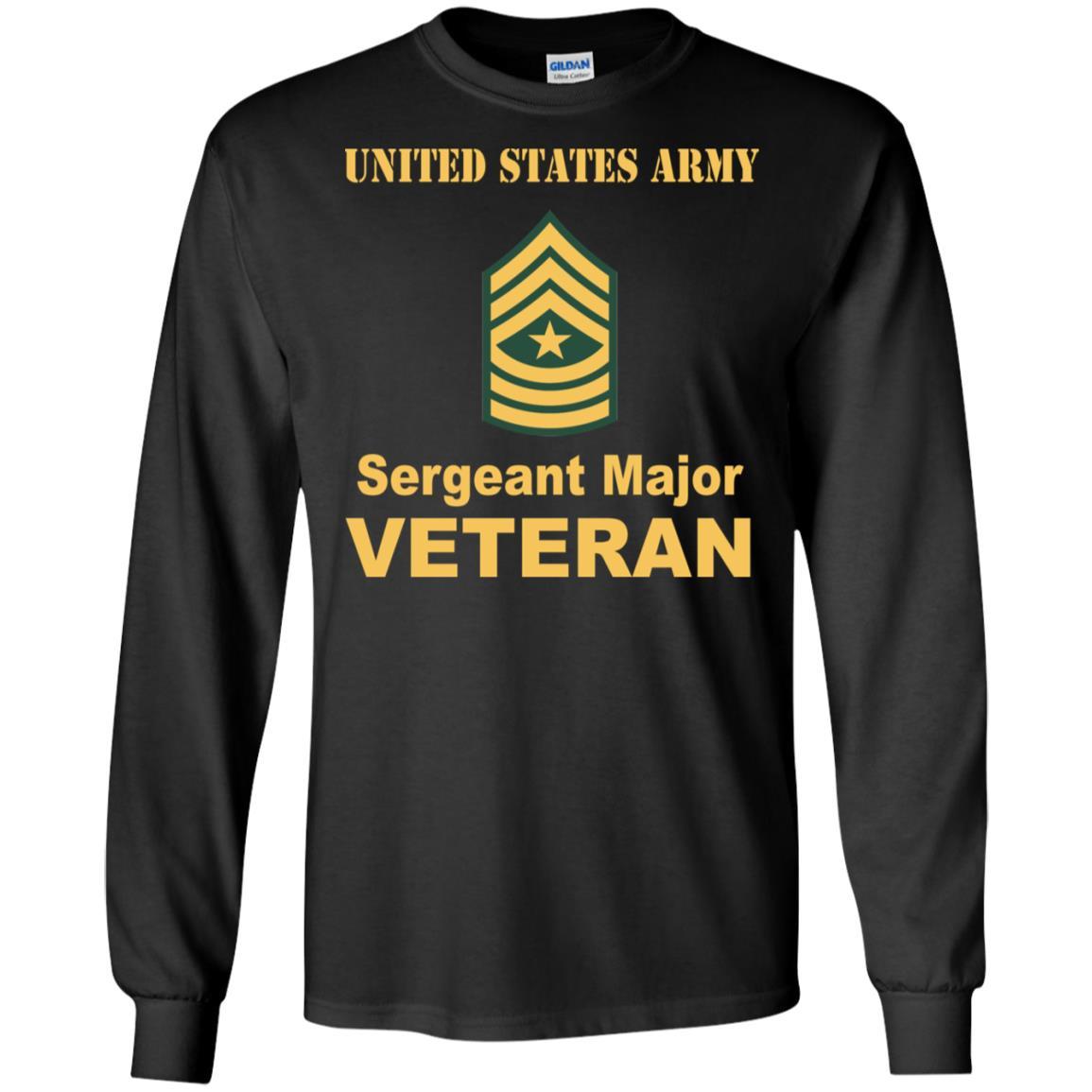 US Army E-9 Sergeant Major E9 SGM Noncommissioned Officer Veteran Men T Shirt On Front-TShirt-Army-Veterans Nation