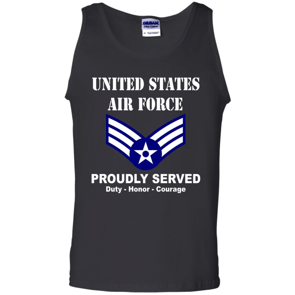US Air Force E-4 Senior Airman SrA E4 Enlisted Airman Ranks Men Front T Shirt For Air Force-TShirt-USAF-Veterans Nation