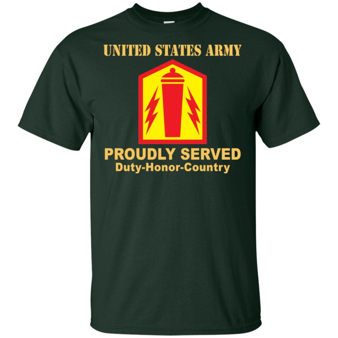 US ARMY 41 FIRES BRIGADE- Proudly Served T-Shirt On Front For Men-TShirt-Army-Veterans Nation