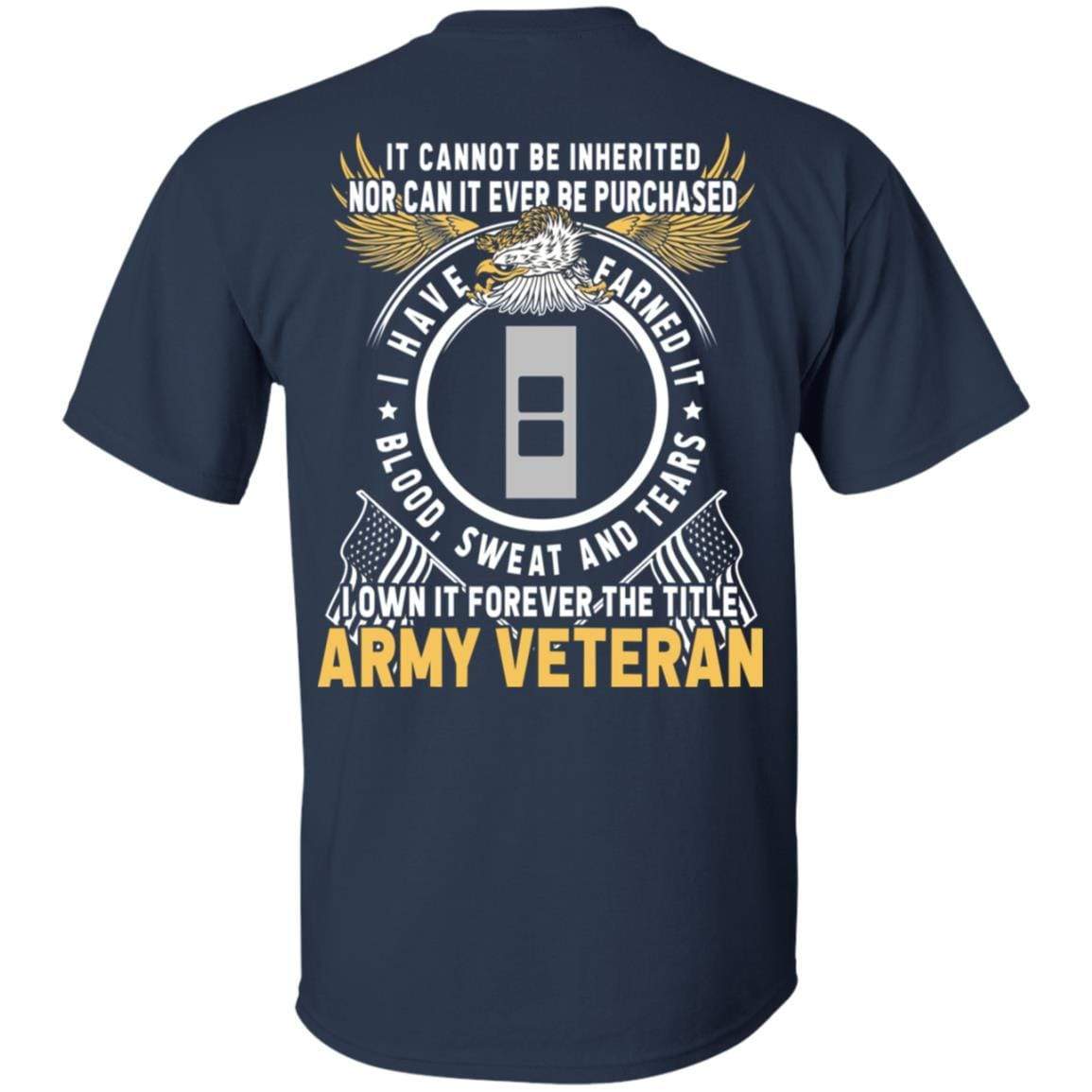 US Army W-2 Chief Warrant Officer 2 W2 CW2 Warrant Officer Ranks T-Shirt For Men On Back-TShirt-Army-Veterans Nation