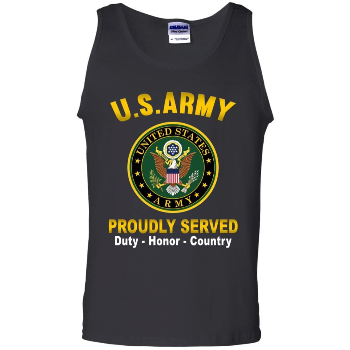 US Army T-Shirt "Logo Proudly Served" On Front-TShirt-Army-Veterans Nation
