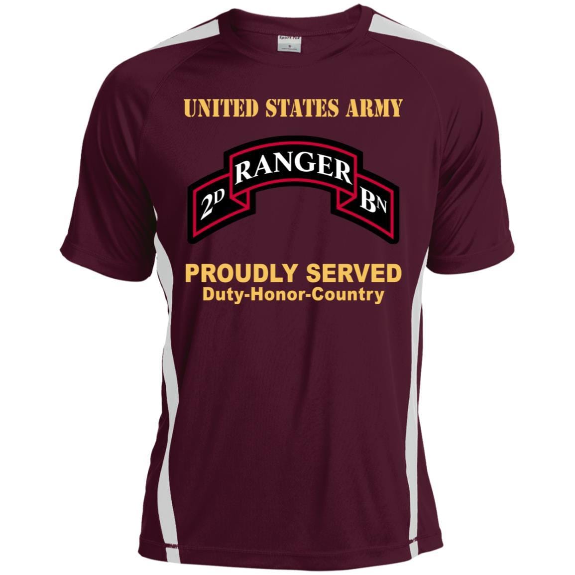 US ARMY 75TH RANGER REGIMENT 2ND BATTALION - Proudly Served T-Shirt On Front For Men-TShirt-Army-Veterans Nation