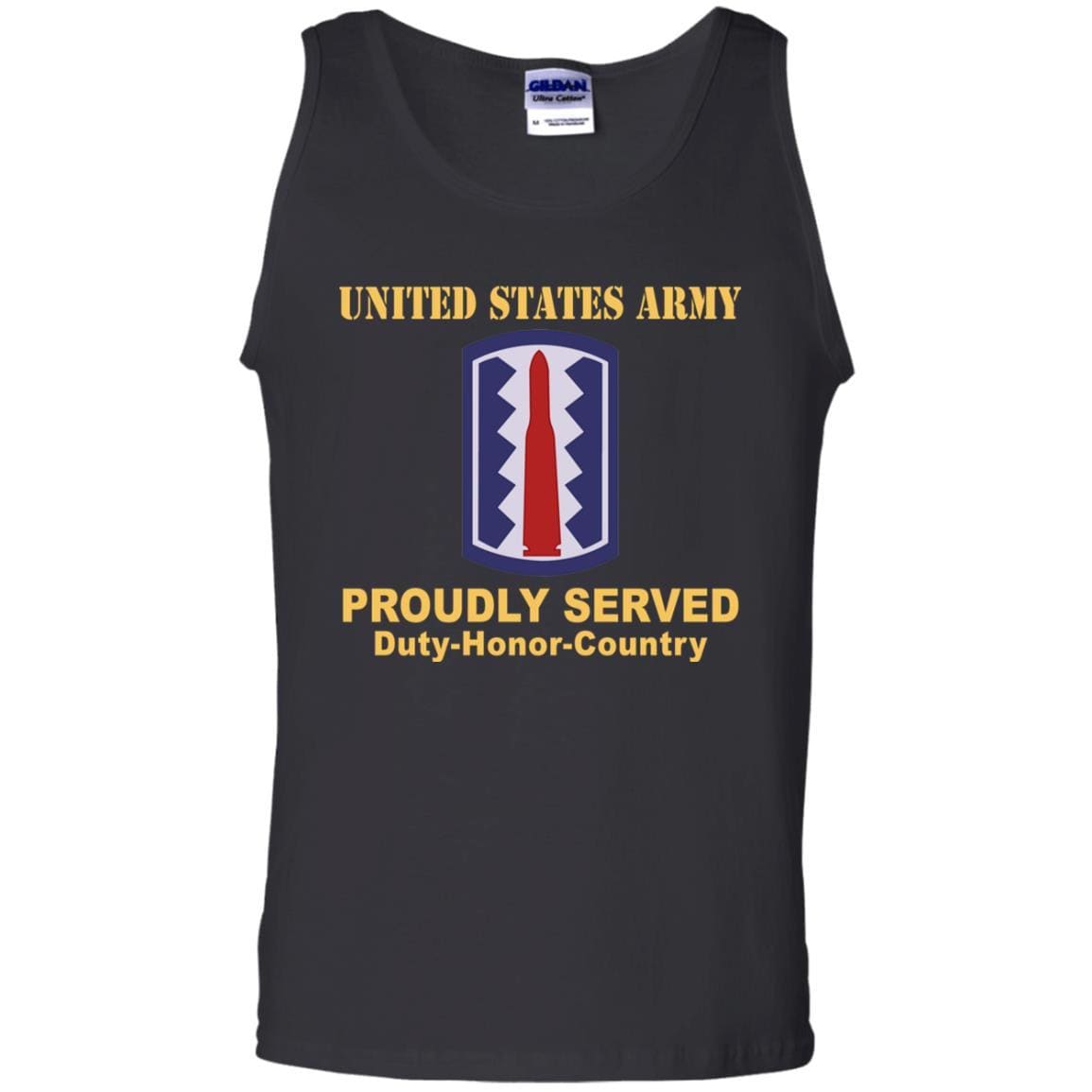 US ARMY 197TH INFANTRY BRIGADE - Proudly Served T-Shirt On Front For Men-TShirt-Army-Veterans Nation