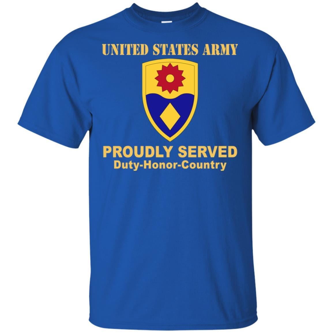 US ARMY 49TH MILITARY POLICE BRIGADE- Proudly Served T-Shirt On Front For Men-TShirt-Army-Veterans Nation