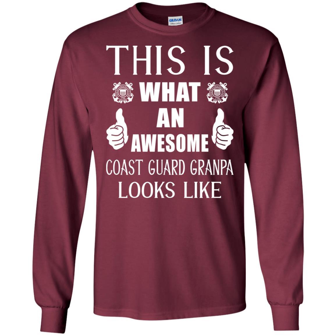 This Is What An Awesome Coast Guard Grandpa Look Like T-Shirt On Front-TShirt-USCG-Veterans Nation