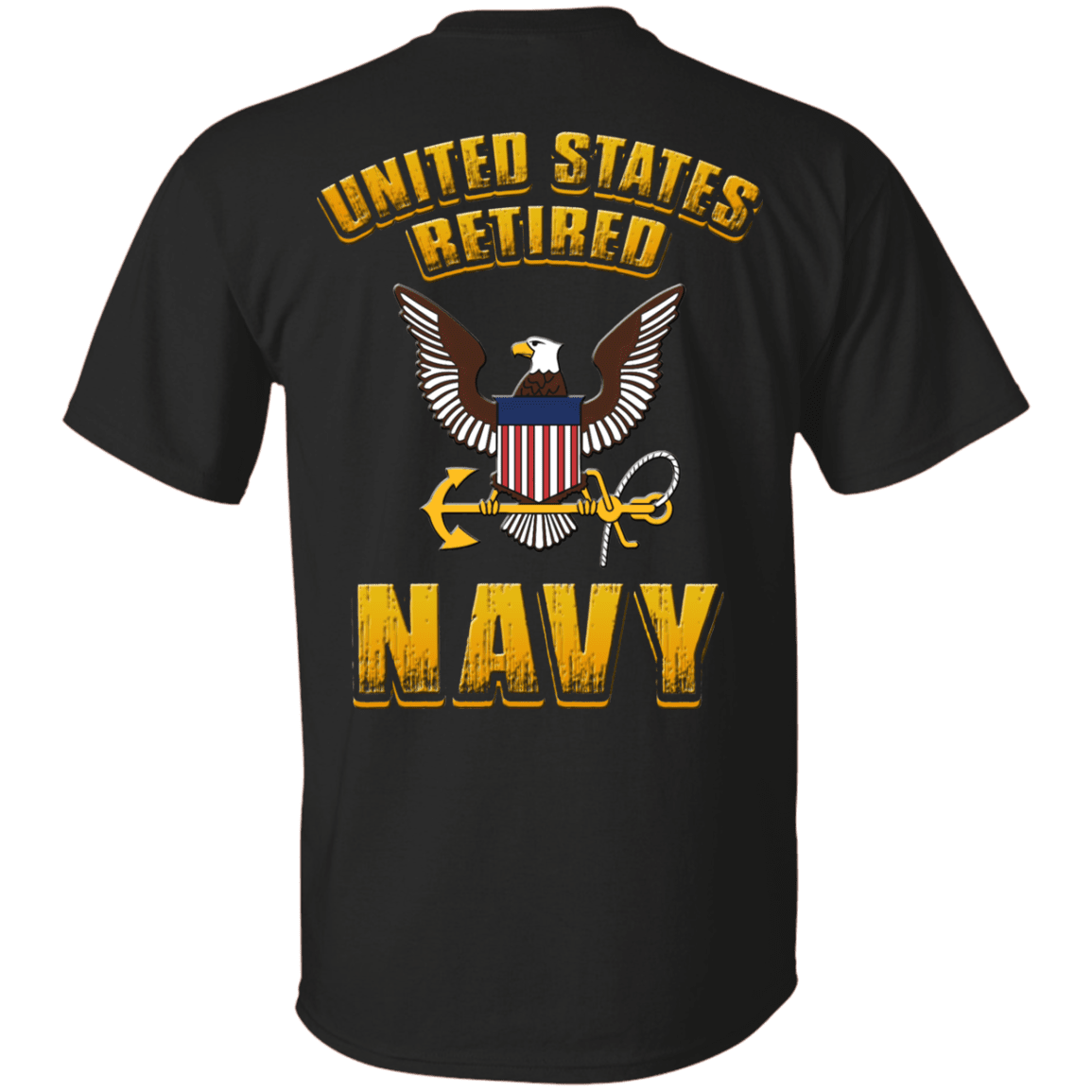 US Retired Navy Back T Shirts-TShirt-Navy-Veterans Nation