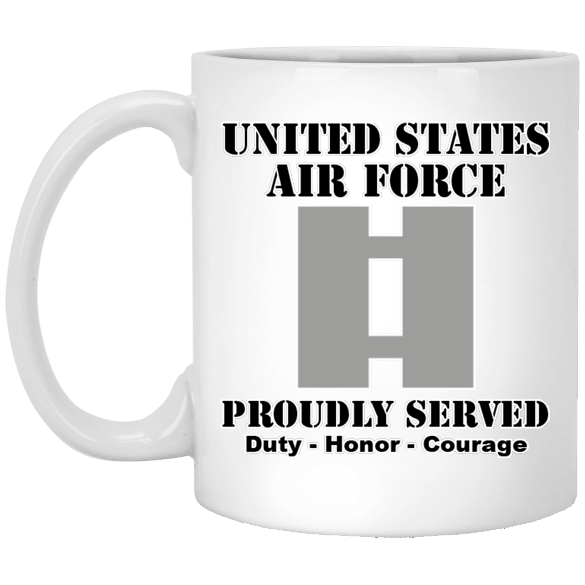 US Air Force O-3 Captain Capt O3 Commissioned Officer Ranks White Coffee  Mug